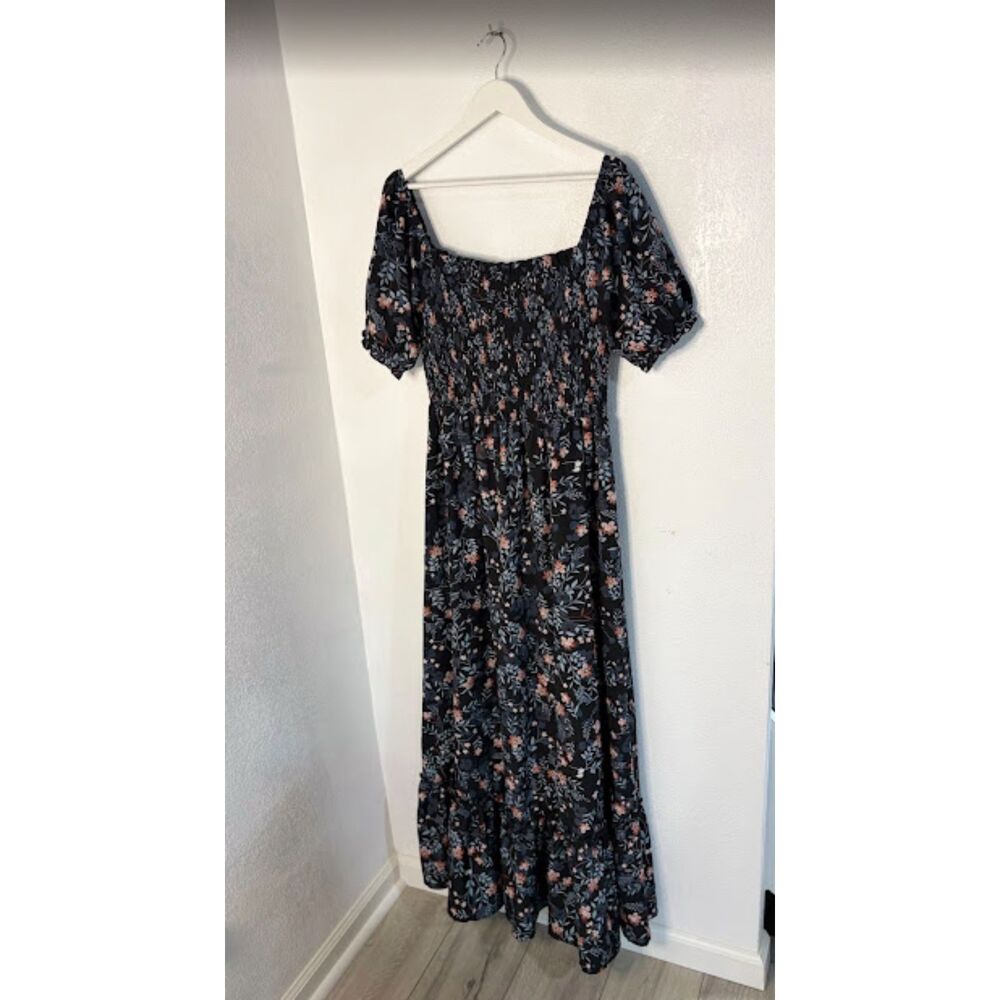 Baltic Born Smocked Maxi Dress Navy Floral XL - Picture 6 of 9